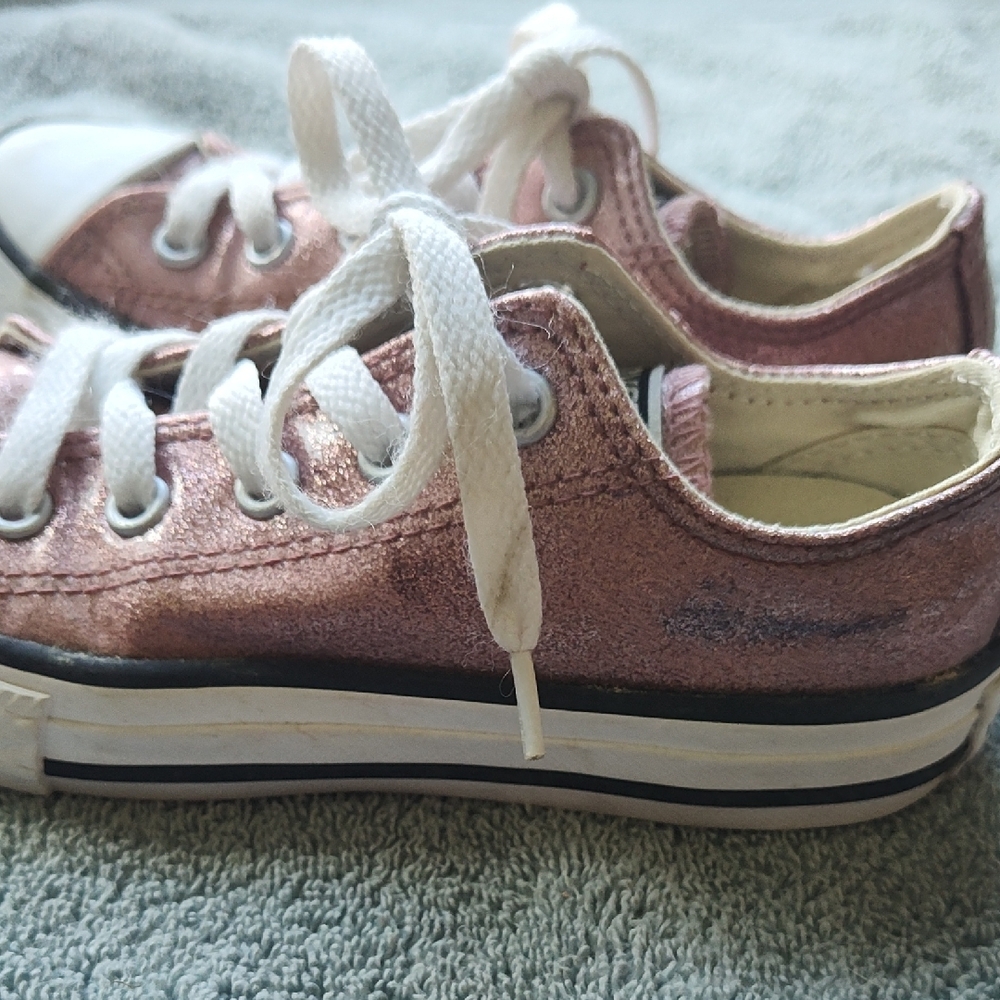 Pink and White Low-Top Sneakers - Picture 5 of 7